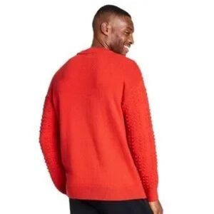 B Lego Mens Sweater Red Long Sleeves Popcorn Sweather M Christmas Gift NEW